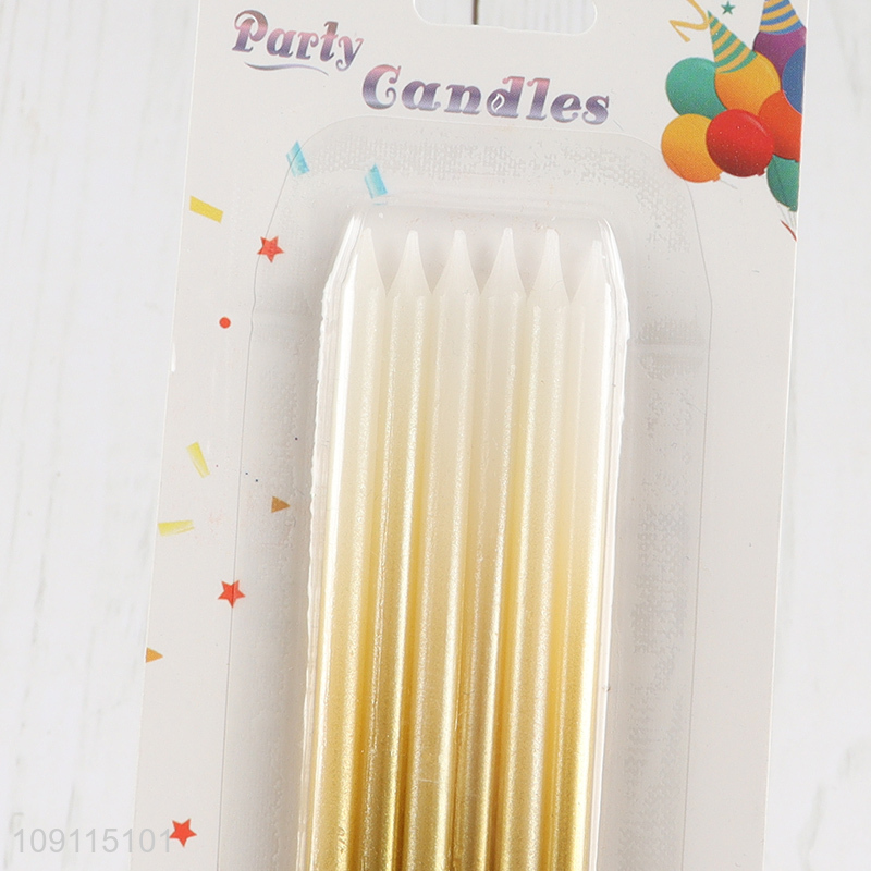 Popular Product 6 Pieces Birthday Candles Glitter Twisted Non-Toxic Cake Candles