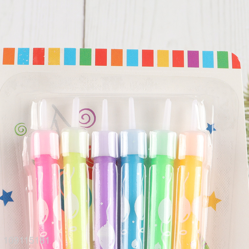 Factory Supply 6 Pieces Birthday Candles for Kids Birthday Party Cake Decoration