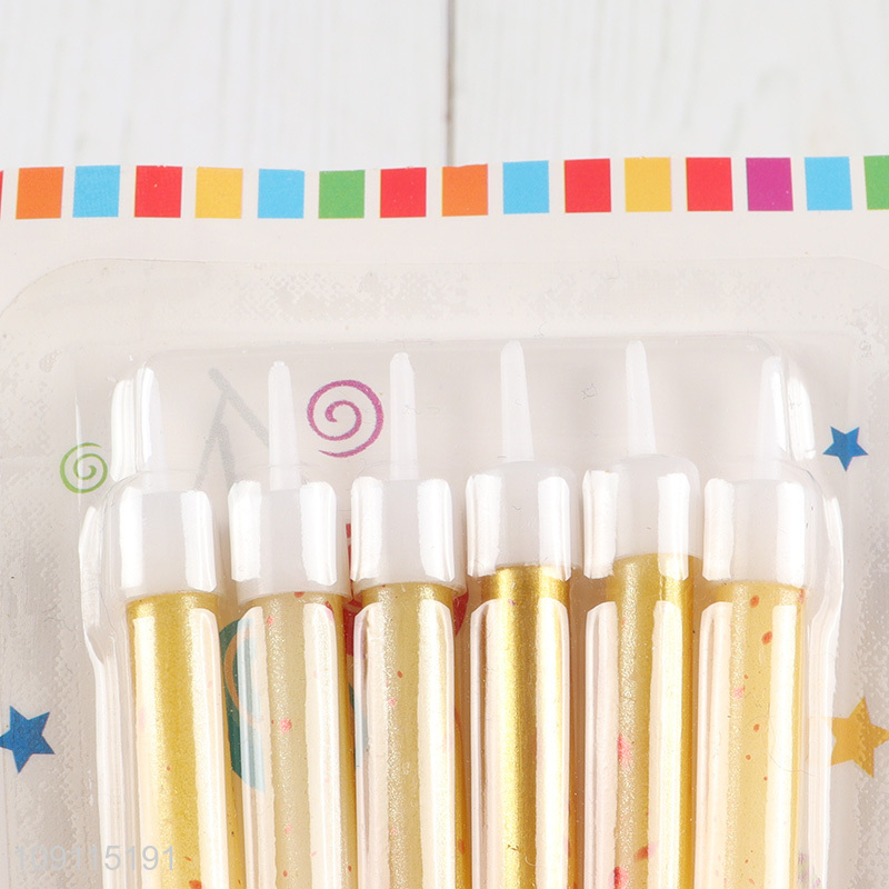 New Product 6 Pieces Non-Toxic Birthday Candles for Birthday Party Cake Decoration