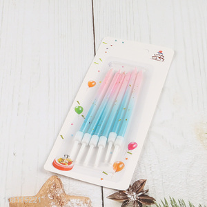Factory Price 6 Pieces Gradient Birthday Candles for Cake or Cupcake Decoration