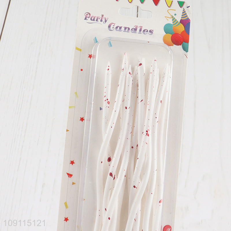 Factory Price 12 Pieces Twisted Birthday Candles for Party Cake Decoration