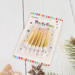 New Product 6 Pieces Non-Toxic Birthday Candles for Birthday Party Cake Decoration