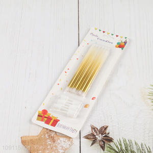 Popular Product 6 Pieces Birthday Candles Glitter Twisted Non-Toxic Cake Candles