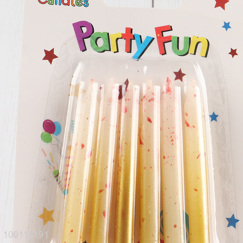 New Product 6 Pieces Non-Toxic Birthday Candles for Birthday Party Cake Decoration