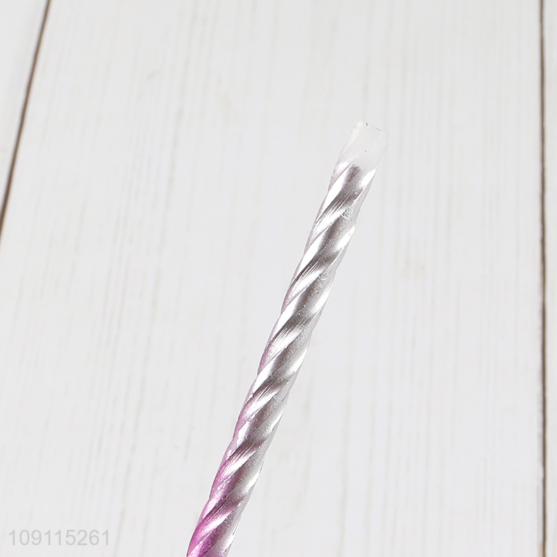 Good Quality 12 Pieces Gradient Spiral Birthday Candles for Party Cake Decoration