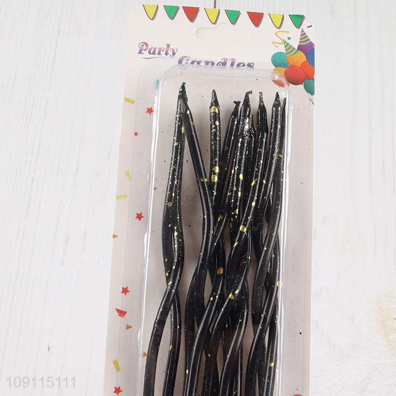 Online Wholesale 12 Pieces Birthday Candles Glitter Twisted Candles Party Candles