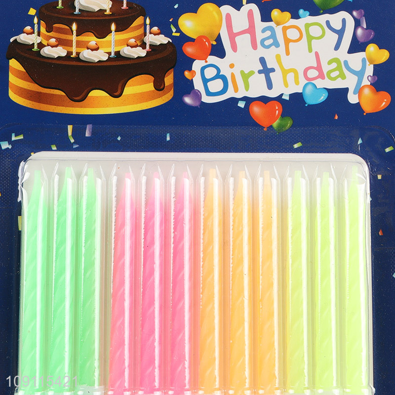 Factory Price 12 Pieces Spiral Birthday Candles Cake Candles for Birthday Cakes