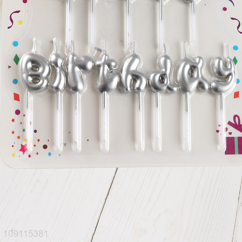 Factory Supply 13 Pieces Happy Birthday Letter Candles Birthday Cake Candles Set