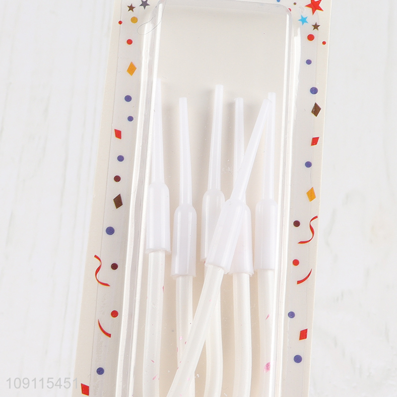 New Arrival 6 Pieces Twisted Birthday Candles Long Thin Non-Toxic Candles Set
