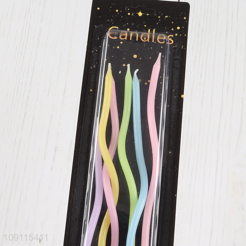 Online Wholesale 6 Pieces Twisted Birthday Candles Birthday Cake Topper Decoration