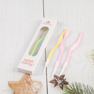 High Quality 6 Pieces Candy Colored Birthday Candles for Birthday Cake Decoration