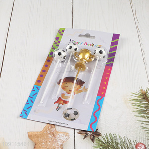 Good Quality 4 Pieces <em>Soccer</em>-Themed Birthday Candles <em>Football</em> Candles Party Candles