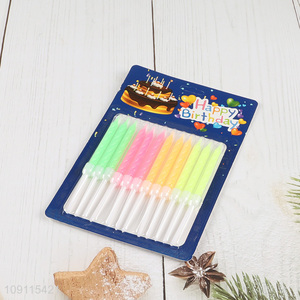 Factory Price 12 Pieces Spiral Birthday Candles Cake Candles for Birthday Cakes