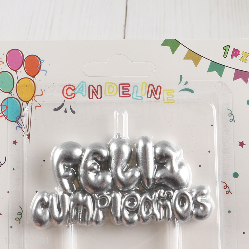 Wholesale Silver Birthday Candle Birthday Party Cake Candles Cake Topper Decorations