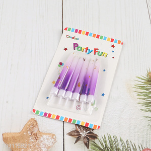 Factory Price 6 Pieces Birthday Candles Cake Candles Non-Toxic Cupcake Candles