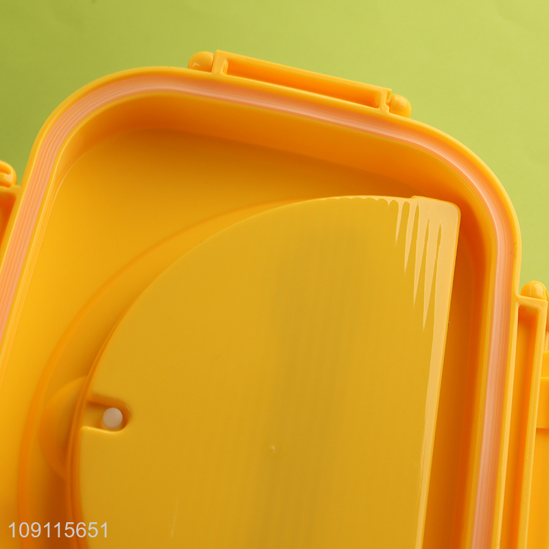 Good selling portable school kids plastic lunch box with tableware set