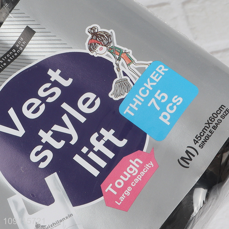 Online Wholesale 75PCS Thickened Vest Style Garbage Bags for Kitchen Bathroom