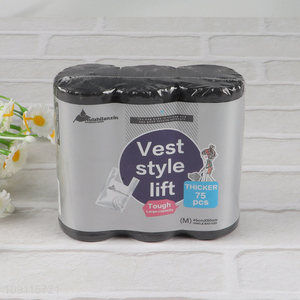 Online Wholesale 75PCS Thickened Vest Style Garbage Bags for Kitchen Bathroom
