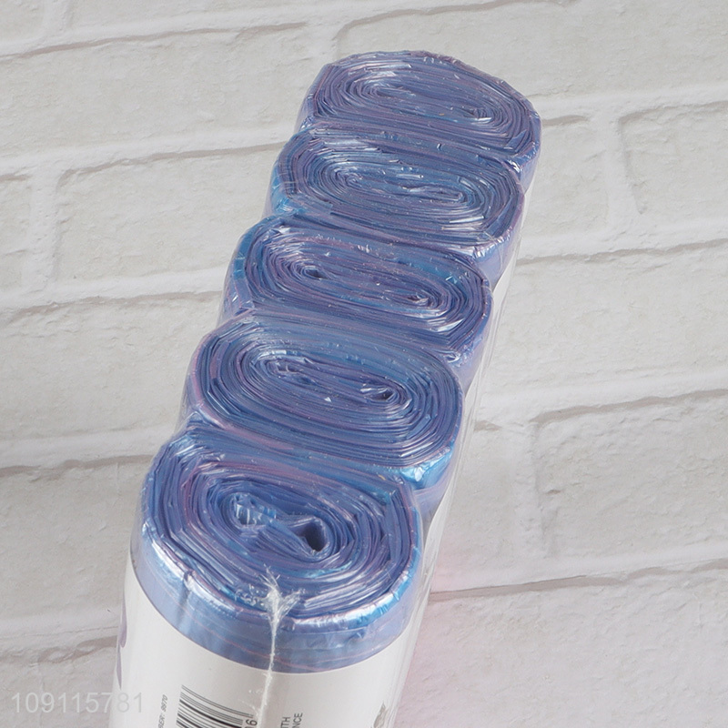 Wholesale 65PCS Lavender Drawstring Garbage Bags Indoor Outdoor Garbage Bags