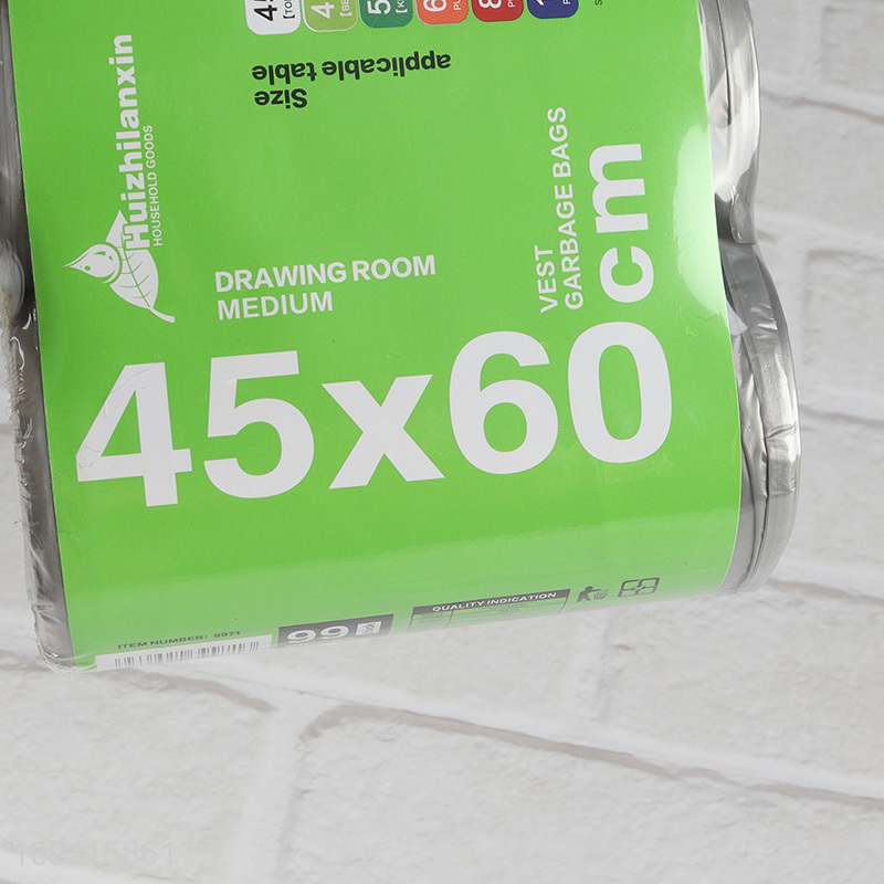 Good Quality 99PCS Vest Style Garbage Bags for Living Room Bedroom Kitchen