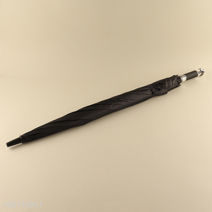 Online wholesale black windproof waterproof business umbrella for men women