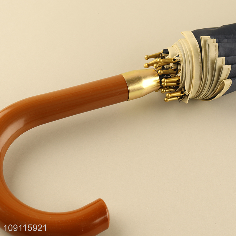 China factory windproof waterproof j-shaped handle portable umbrella