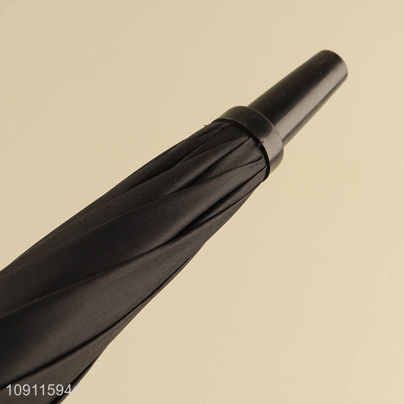 Online wholesale black windproof waterproof business umbrella for men women