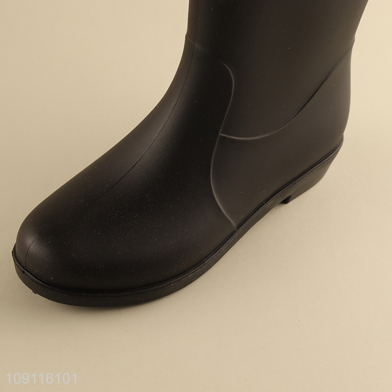 Top products black waterproof outdoor rain boots fashion rain boots