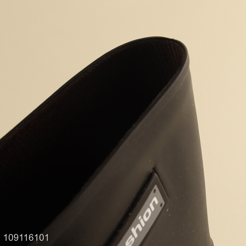 Top products black waterproof outdoor rain boots fashion rain boots