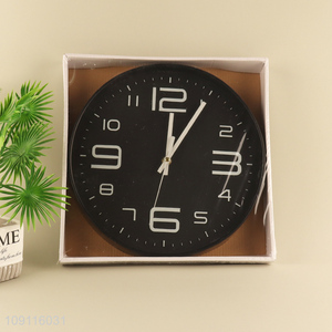 High quality round black wall clock home decor wall decor