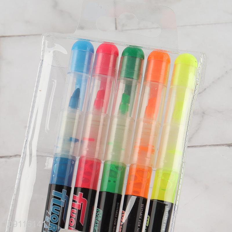 China products 6colors students stationery non-toxic highlighters pen