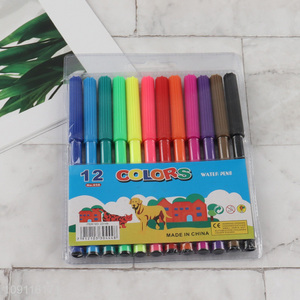 China factory 12colors non-toxic diy painting watercolor pen for stationery