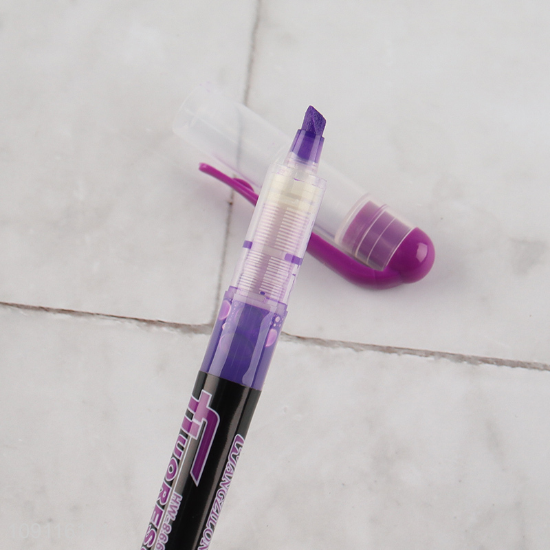 China products 6colors students stationery non-toxic highlighters pen