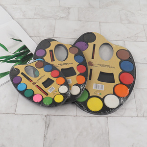 High quality art supplies 12colors watercolor paint with brush