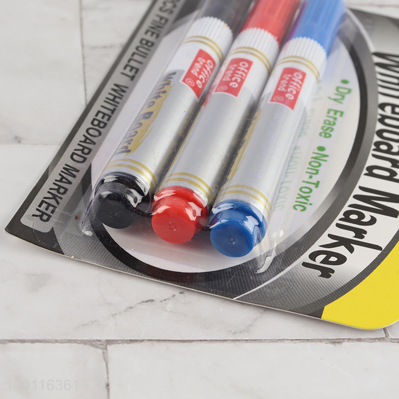 Best quality 3pcs non-toxic white board maker for school office