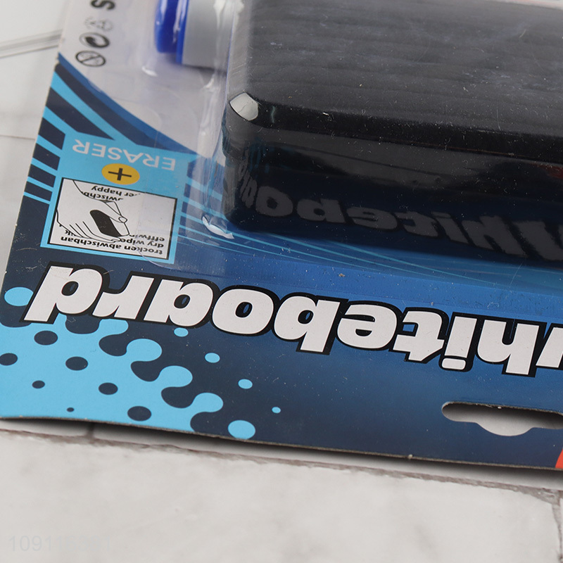 Good selling 3pcs erasable white board maker with blackboard eraser