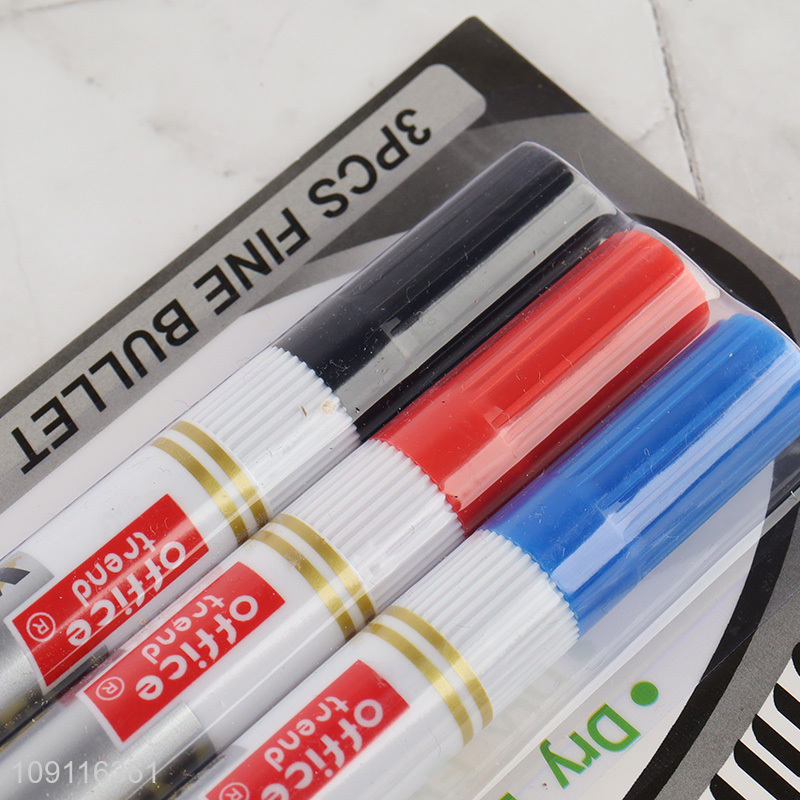Best quality 3pcs non-toxic white board maker for school office