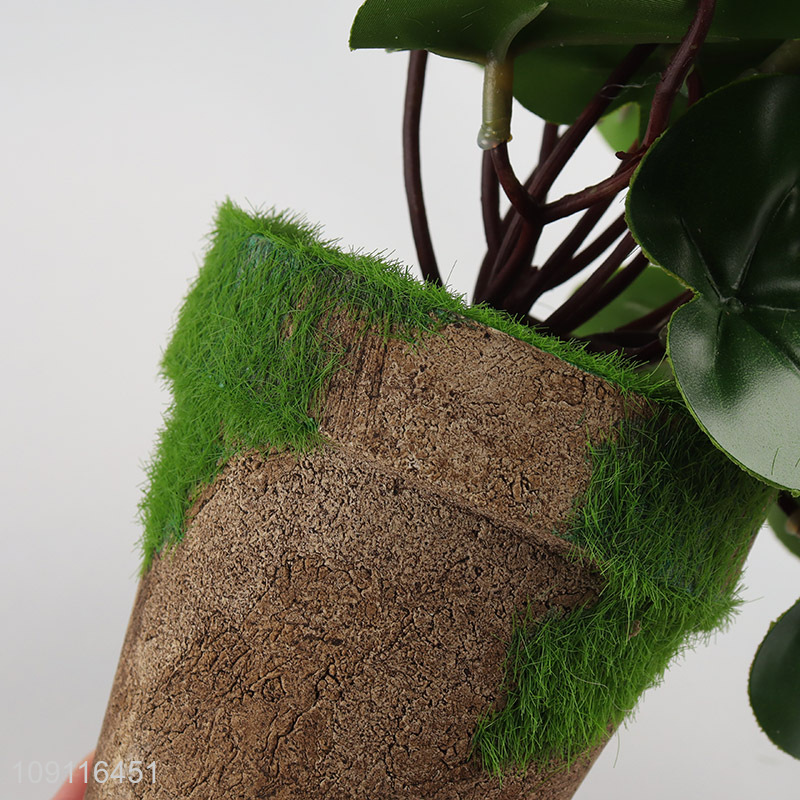 Hot selling natural green plastic artificial bonsai fake plants wholesale