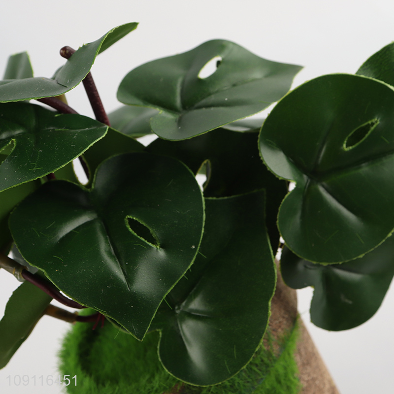 Hot selling natural green plastic artificial bonsai fake plants wholesale