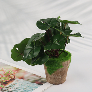 Hot selling natural green plastic artificial bonsai fake plants wholesale