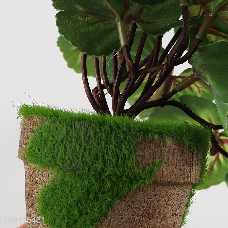 Yiwu market home office decor plastic natural artificial bonsai fake potted plants