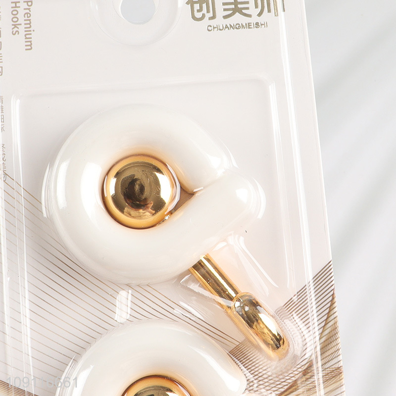 New Arrival 2PCS All Purporse Adhesive Hooks Heavy Duty Wall Hanging Hooks