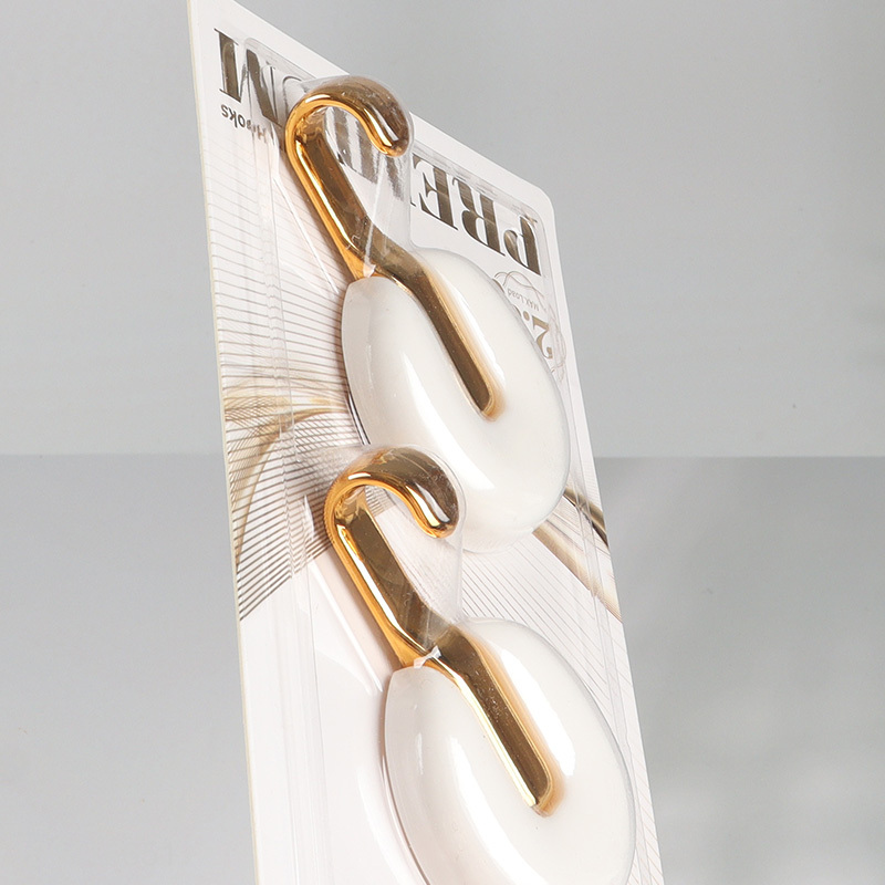 Hot Selling 2PCS Sticky Hooks Heavy Duty Wall Hooks for Bathroom Kitchen