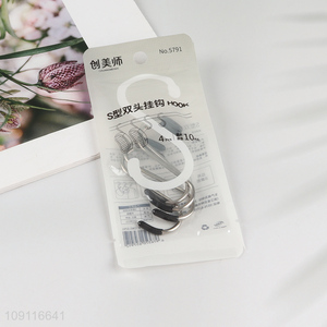 Wholesale 4PCS Stainless Steel S Hooks Metal S Shape Hanging Hooks for Pots Pans