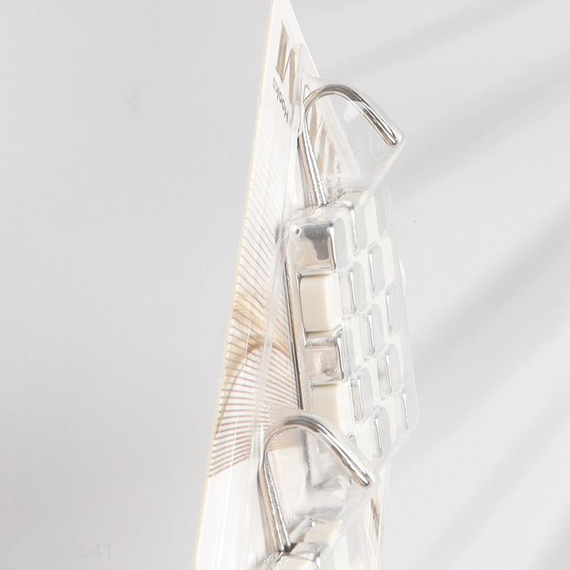 Factory Supply 2PCS Adhesive Hooks Wall Hanging Hooks Towel Coat Hooks