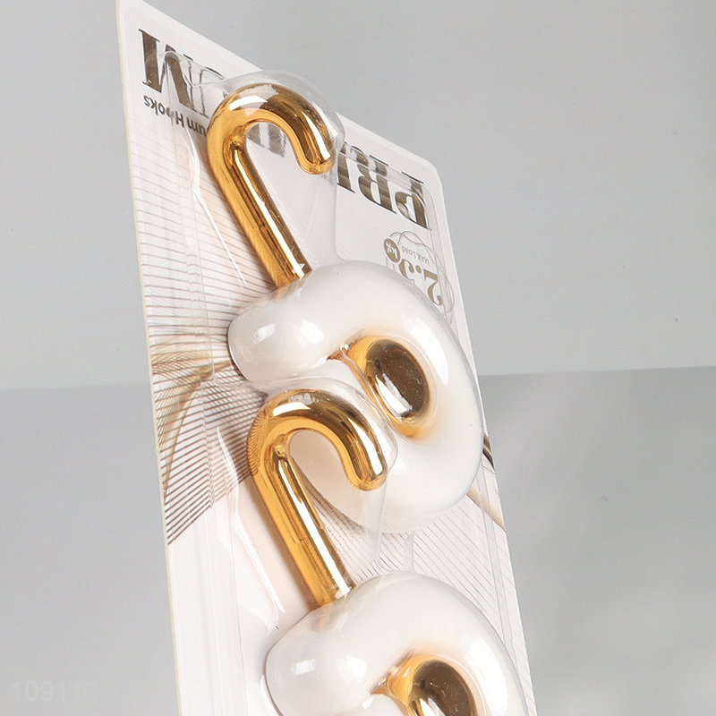 New Arrival 2PCS All Purporse Adhesive Hooks Heavy Duty Wall Hanging Hooks