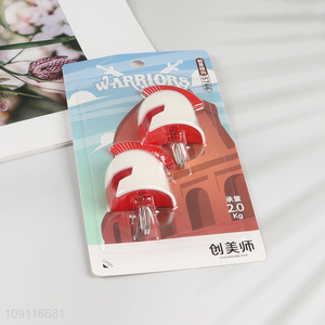 Wholesale 2PCS Warrior Shaped Wall Mounted Hooks Adhesive Hooks for Hanging