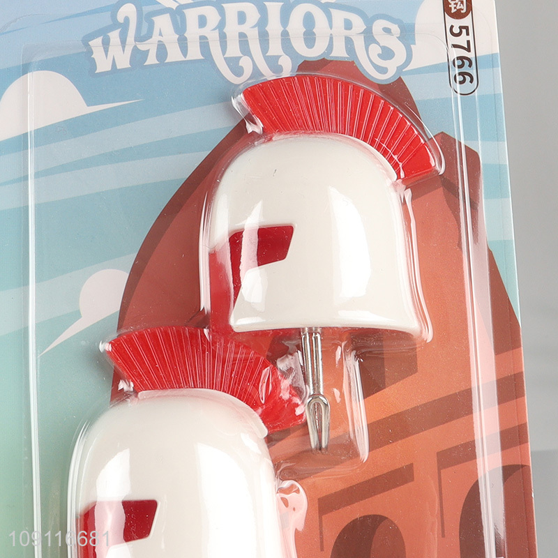 Wholesale 2PCS Warrior Shaped Wall Mounted Hooks Adhesive Hooks for Hanging