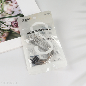 Factory Supply 3PCS Stainless Steel S Hooks Metal Hanging Hooks for Kitchen