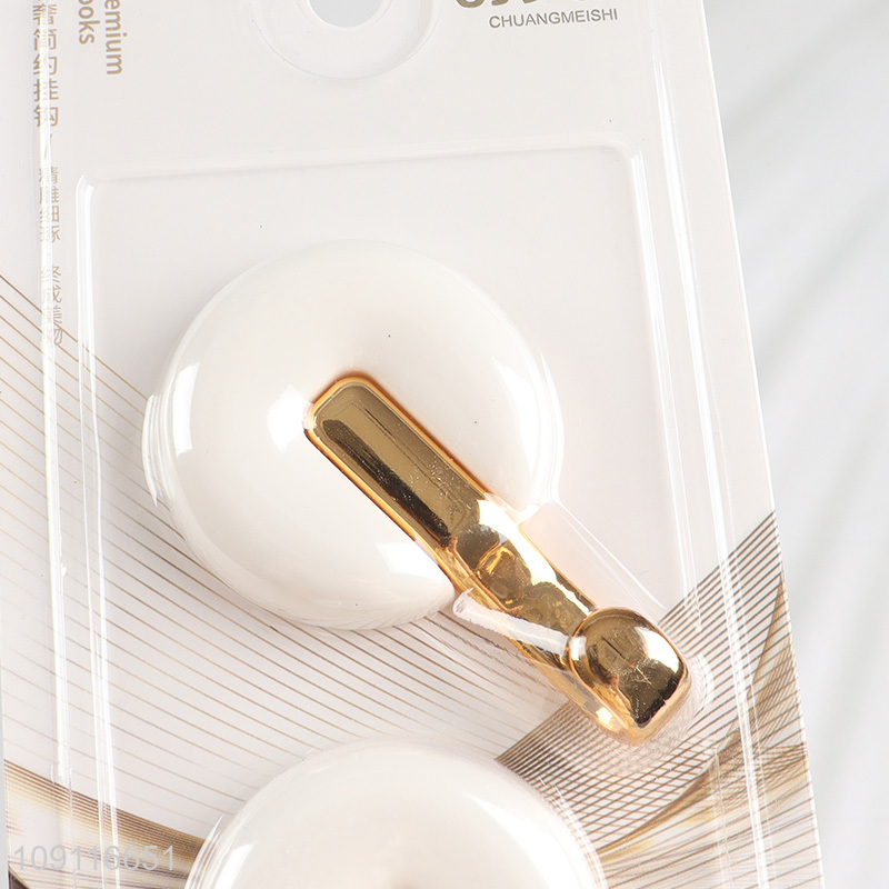 Hot Selling 2PCS Sticky Hooks Heavy Duty Wall Hooks for Bathroom Kitchen